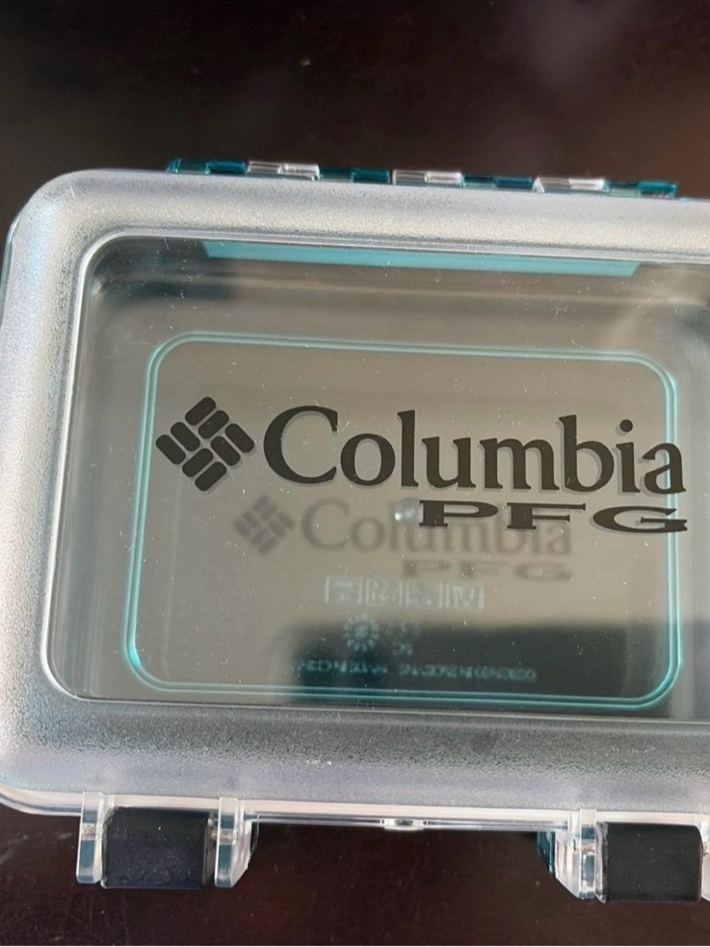 Columbia Clear Gear Case with Teal Trim